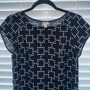 Black and white polka dot dress